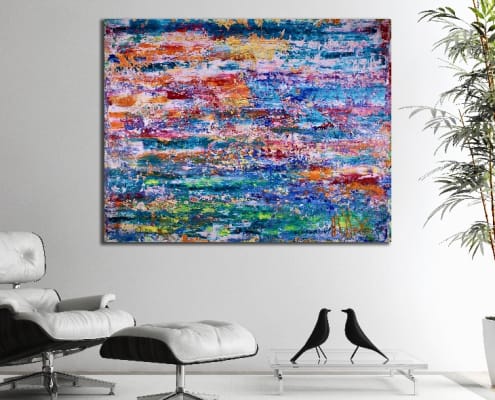 SOLD - Enchanted Spectra 6 (2018) Abstract Acrylic painting by Nestor Toro