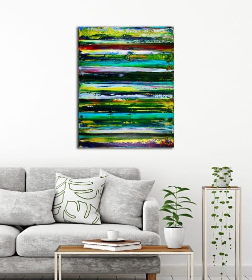 Forest Intrusion (2018) Abstract Acrylic painting by Nestor Toro