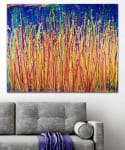 SOLD - Shimmering drizzles 1 (2018) Abstract Acrylic painting by Nestor Toro