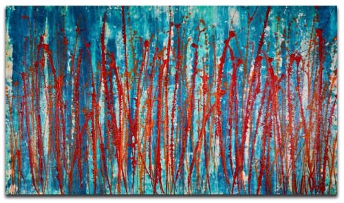 Abstracto colorido 2! (2018) Abstract Acrylic painting by Nestor Toro