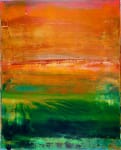 SOLD - Abstract Painting - Incandescent California Sunset (2017) Abstract Acrylic painting by Nestor Toro