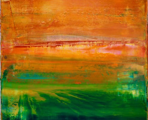 SOLD - Abstract Painting - Incandescent California Sunset (2017) Abstract Acrylic painting by Nestor Toro