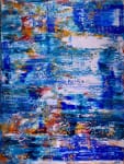 SOLD - Full Image - Island coast (Tide Pools) (2019) Abstract Acrylic painting by Nestor Toro