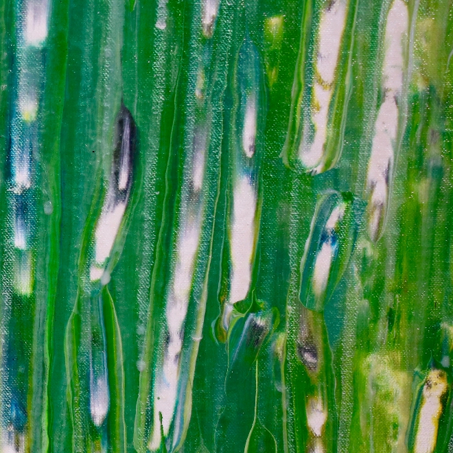 DETAIL- A closer look - Shimmering forest by Nestor Toro (2019) Abstract Acrylic painting by Nestor Toro