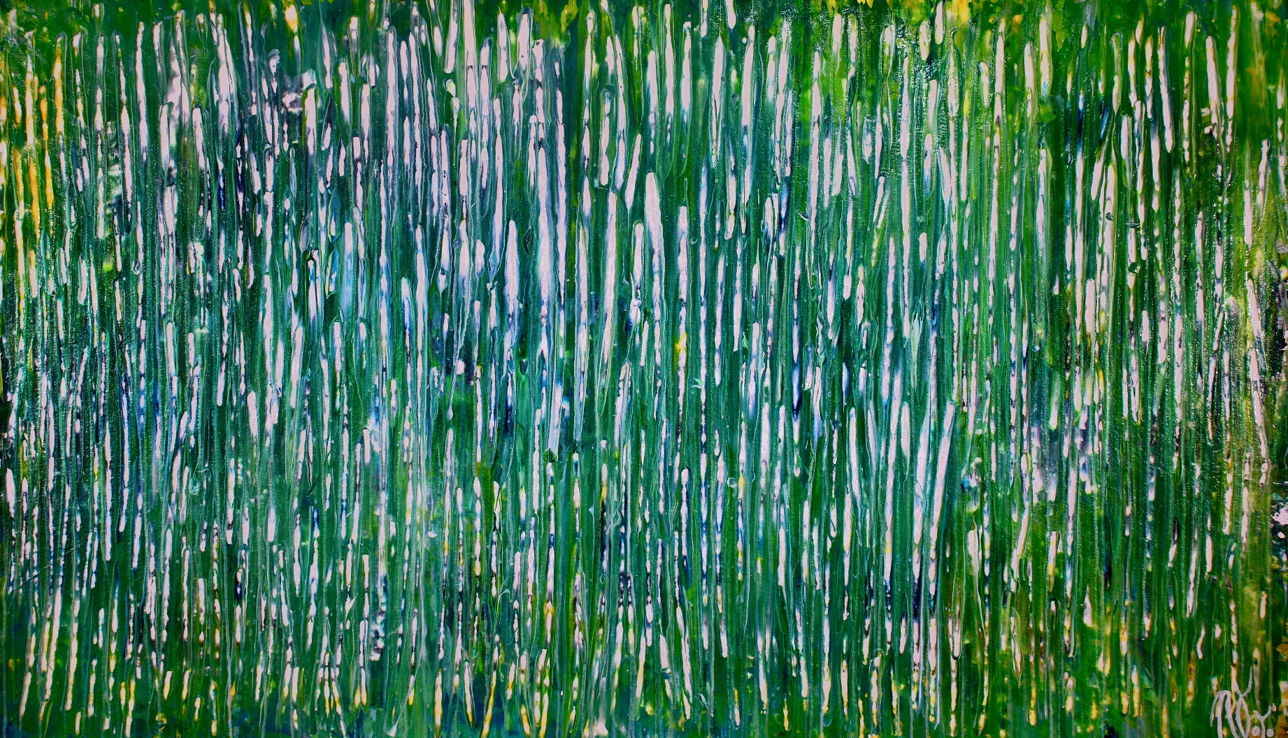 A closer look - Shimmering forest by Nestor Toro (2019) Abstract Acrylic painting by Nestor Toro