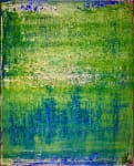 (SOLD) Green valley spectra 1 (2019) Abstract Acrylic painting by Nestor Toro