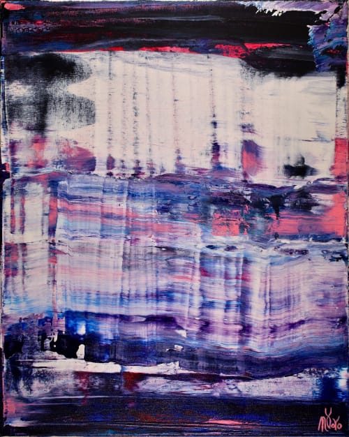 Sky Panorama ( Turbulence ) original abstract painting by Nestor Toro