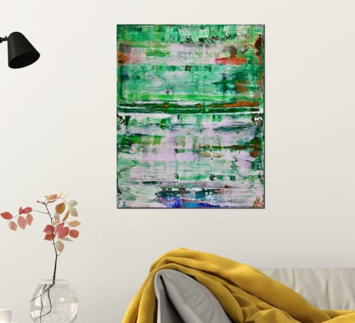 Verdor (morning visions) (2019) Abstract Acrylic painting by Nestor Toro