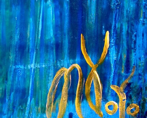 SIGNATURE The Artist's Signature original abstract painting by Nestor Toro