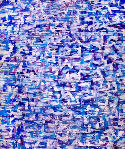 Full Painting - Heading To The West Coast - XXL Abstract by Nestor Toro