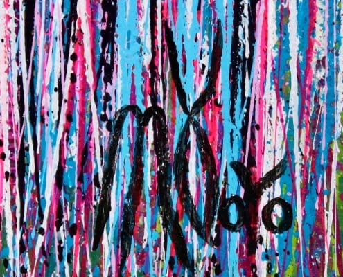 Artist's signature - Nestor Toro Detail - Metallic Lustre 1 (Earth formations) by Nestor Toro in Los Angeles