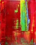 SOLD - Greener Grass (Red Skies) by Los Angeles painter Nestor Toro