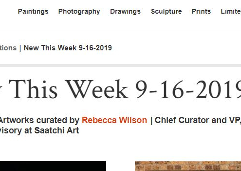Nestor Toro's work featured 2 weeks in a row on Chief Curator for Saatchi Art Rebecca Wilson