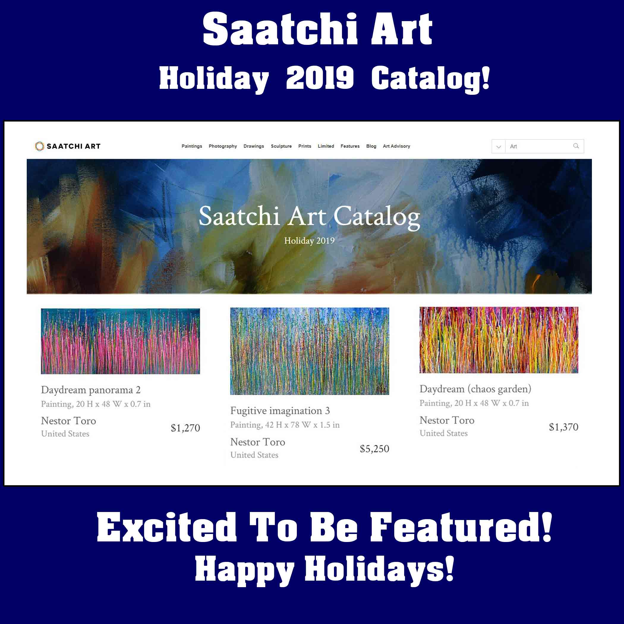Saatchi Art 2019 Holiday Catalog (my work is on page 7)