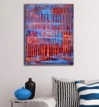 Room View - Orange and blue with light by Nestor Toro - Los Angeles