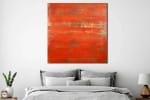 SOLD - Sunset paradise 3 (Metallic Orange Spectra) Painting by Nestor Toro