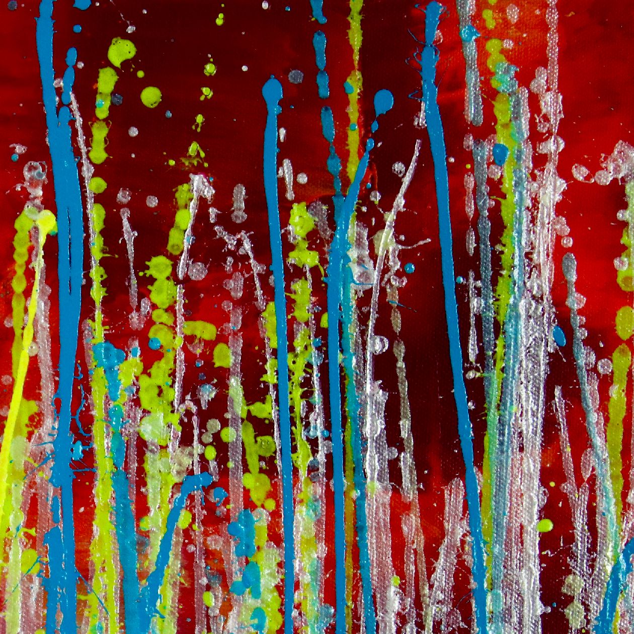 SOLD - Detail - Daring natural synergy | Energetic abstract painting by Nestor Toro (2020)