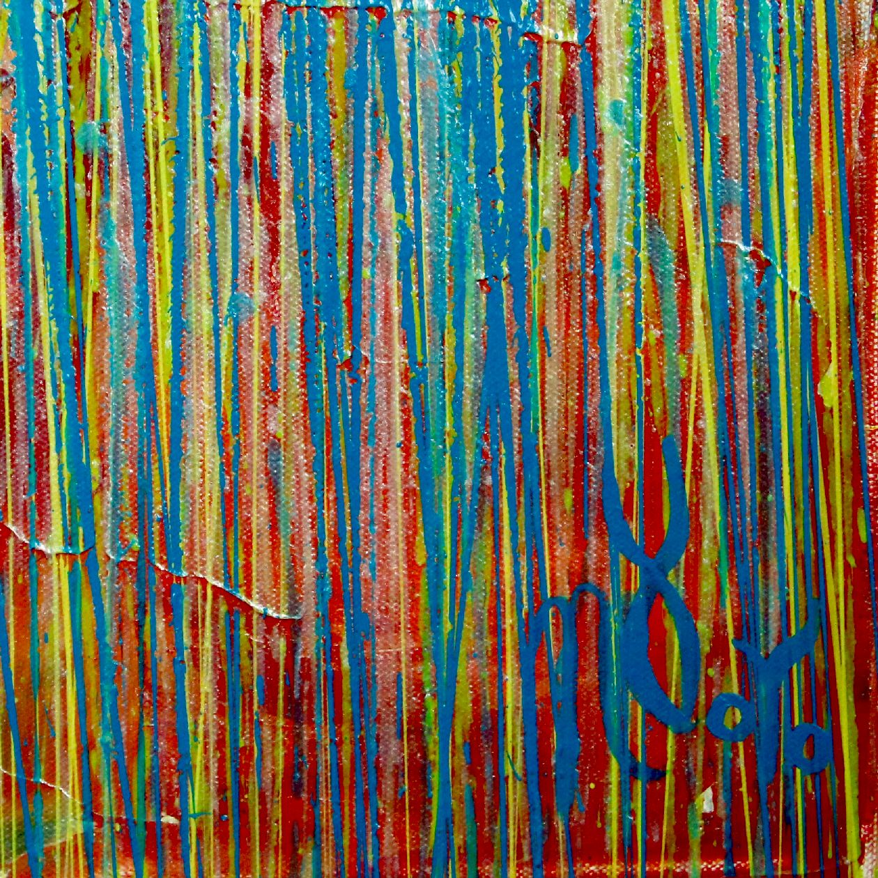 SOLD - Daring natural synergy | Energetic abstract painting by Nestor Toro (2020)