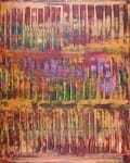 SOLD - Sunset intrusions (Orange Sky) 2 (2020) Abstract Acrylic painting by Nestor Toro