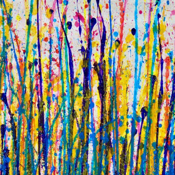 Detail of SOLD Abstract Blooming Garden (Flow Spectra) by Nestor Toro