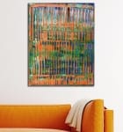 Room View - Orange Panorama (Blue Reflections) (2020) by Nestor Toro (SOLD)