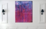SOLD - Pink Takeover (Over Silver Blue) (2020) by Nestor Toro