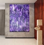 Room View - Rapid Iridescent Cascades (Purple) (2020) by Nestor Toro