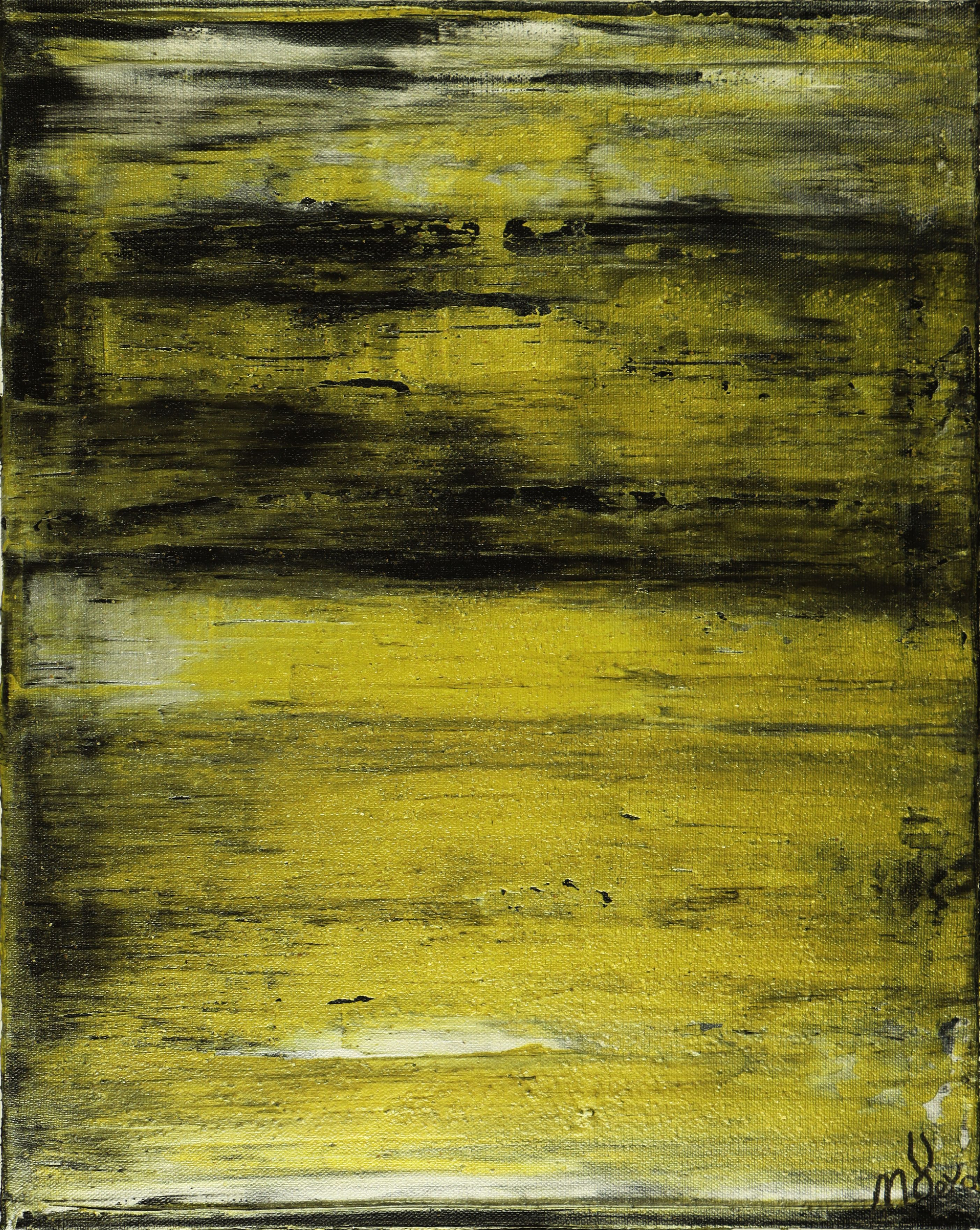 Canvas 3 - Golden Sand Terrain (2020) Triptych by Nestor Toro