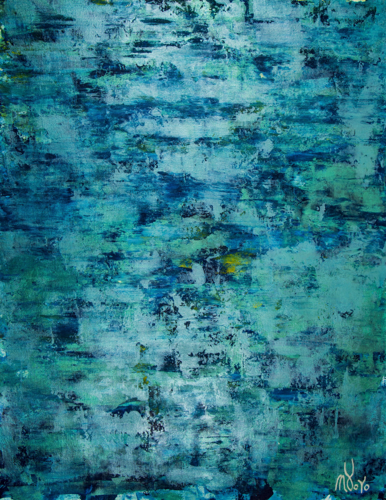 SOLD / The Deepest Ocean (Turquoise spectra) 2 (2020) by Nestor Toro