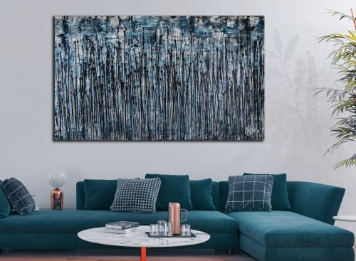 Nighttime Fearlessness 2 (2020) - Original Abstract Expressionist painting by Nestor Toro