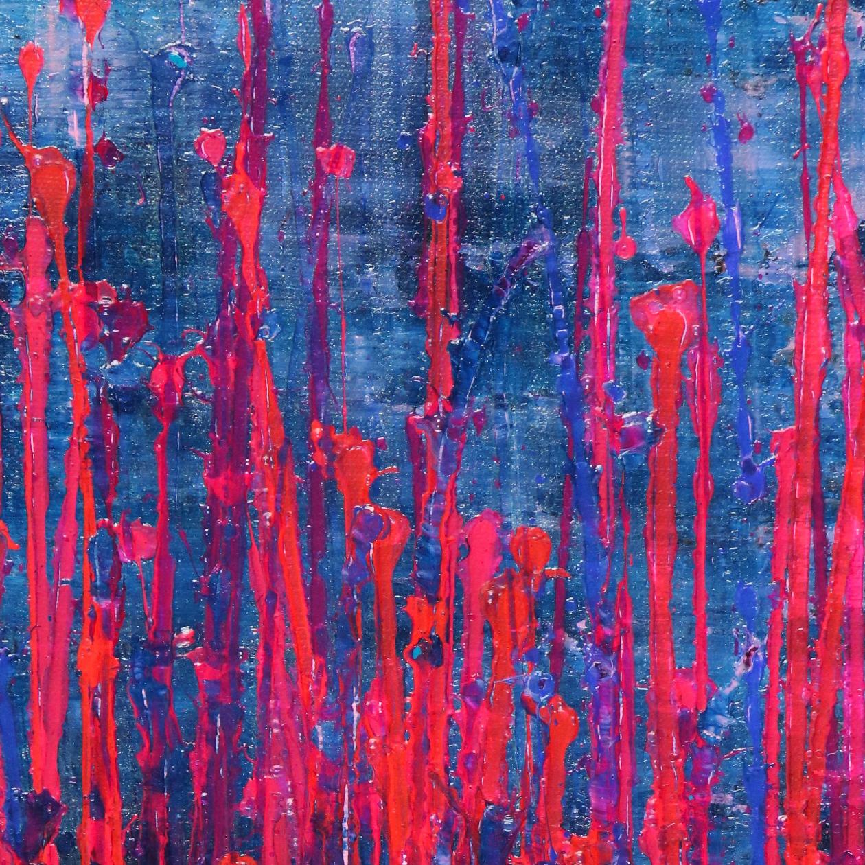 Detail - Pink takeover (over silver blue) (2020) by Nestor Toro