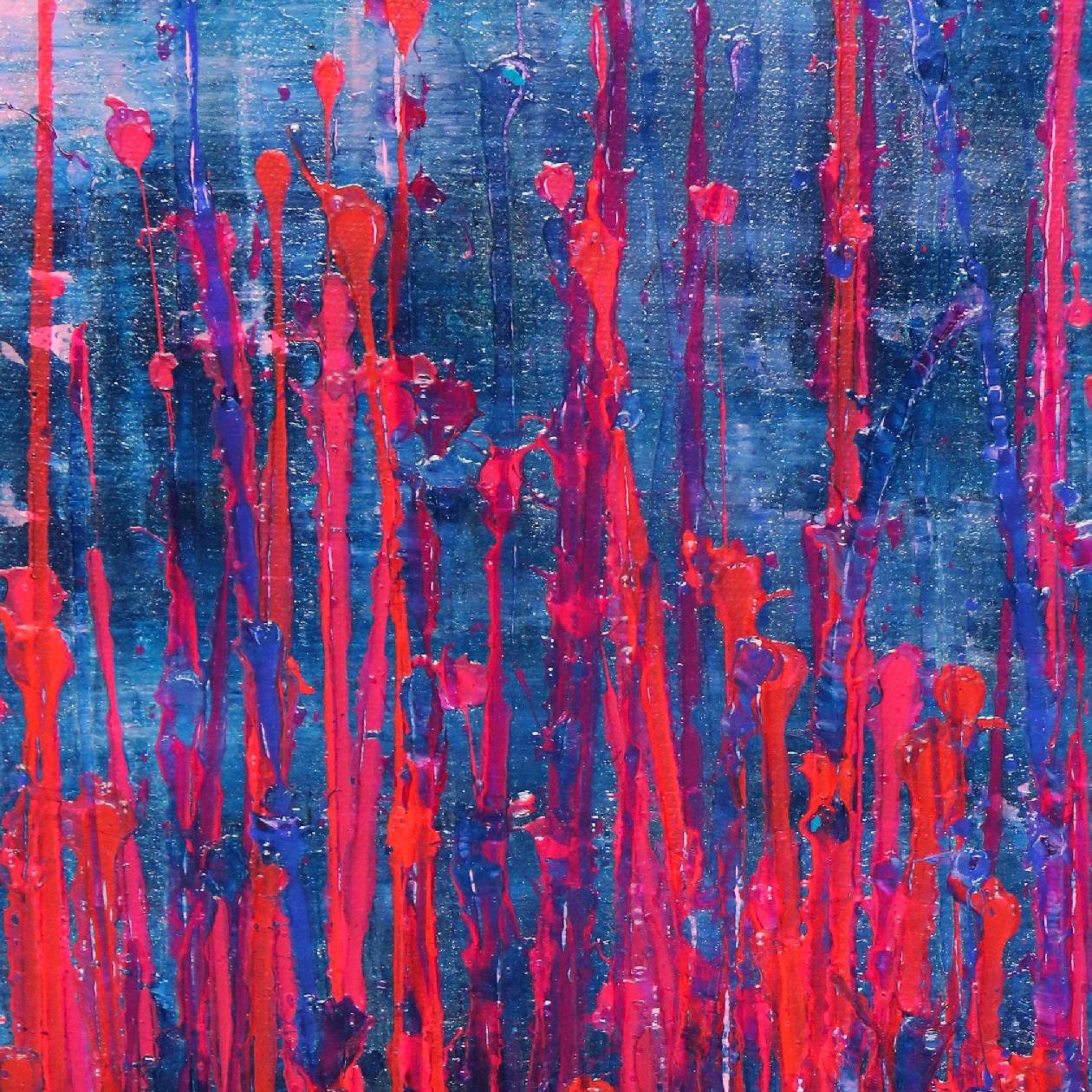 Detail - Pink takeover (over silver blue) (2020) by Nestor Toro