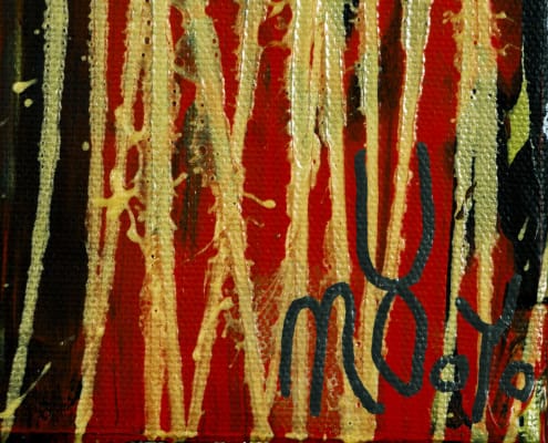 Signature SOLD - A Closer Look (Gold Magnetism) (2021) / Triptych by Nestor Toro
