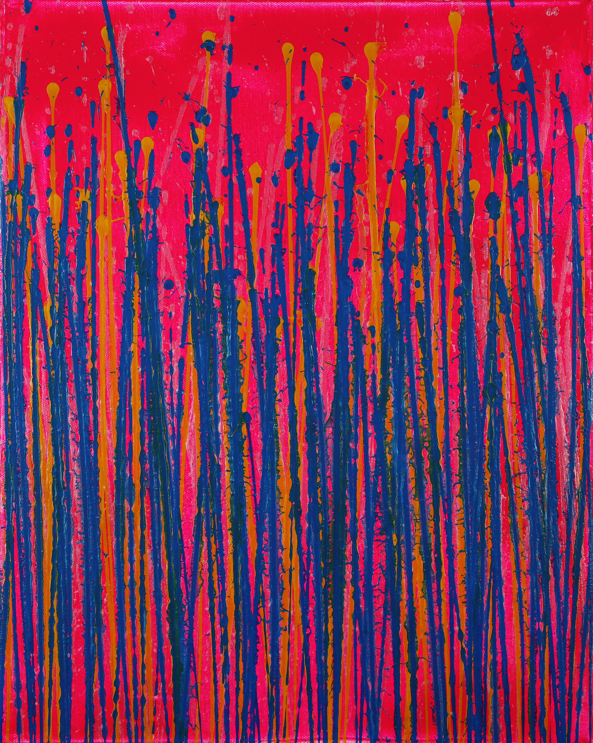 Drizzles Expressions (Over Neon) (2021) - Canvas #1 / Triptych