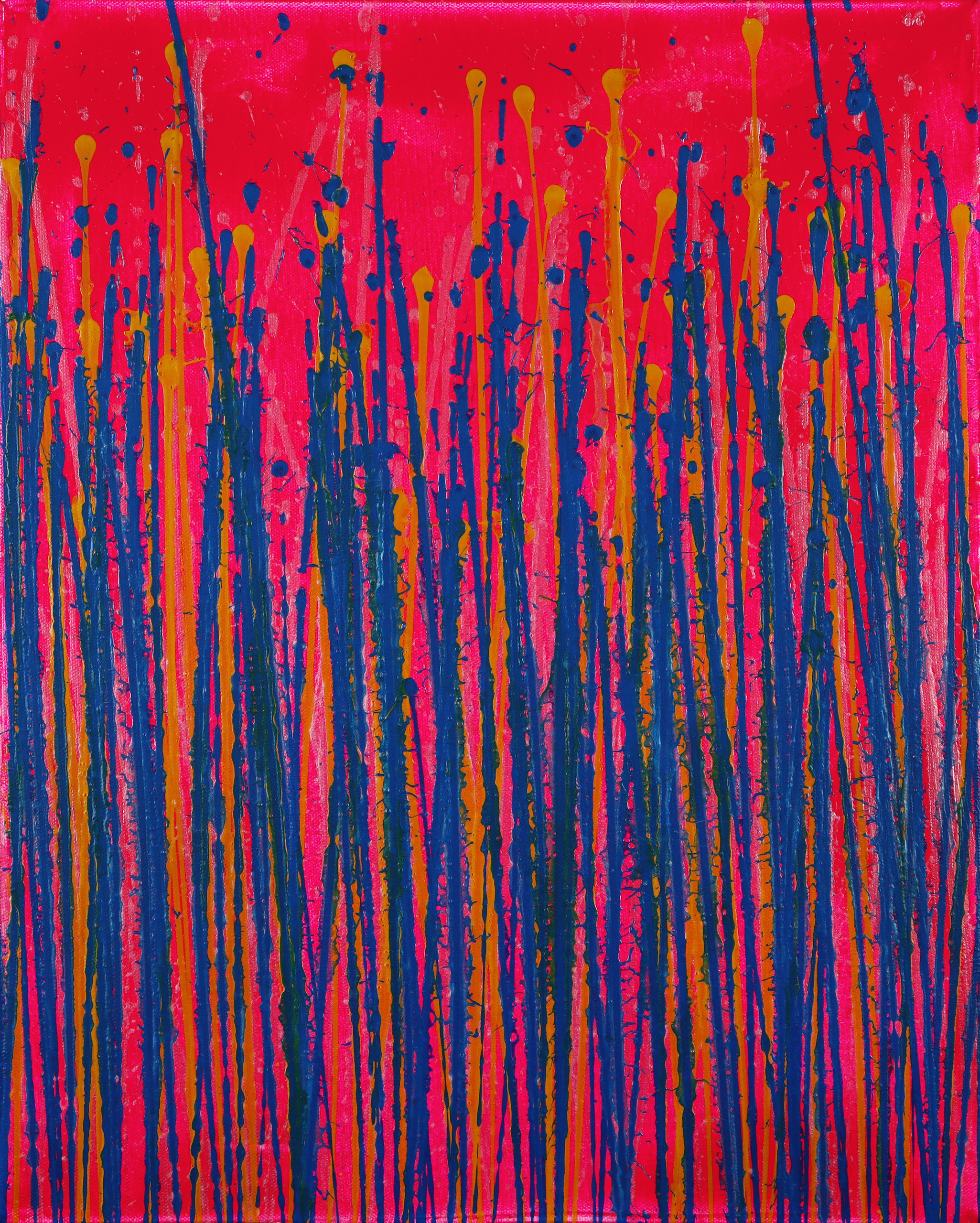 Drizzles Expressions (Over Neon) (2021) - Canvas #2 / Triptych