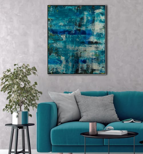 Room Setting (framed) / Frozen Waterflow (Ice ponds) (2021) / Artist: Nestor Toro USA