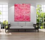 Room Example / Iridescent Drizzles (Rain in pink) (2021) / Artist - Nestor Toro