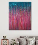 Room example / Pink Takeover (Over Silver Blue) 4 (2021) by Nestor Toro
