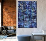 SOLD - Room example / Iridescent Midnight Blue (2021) by Nestor Toro - Los Angeles
