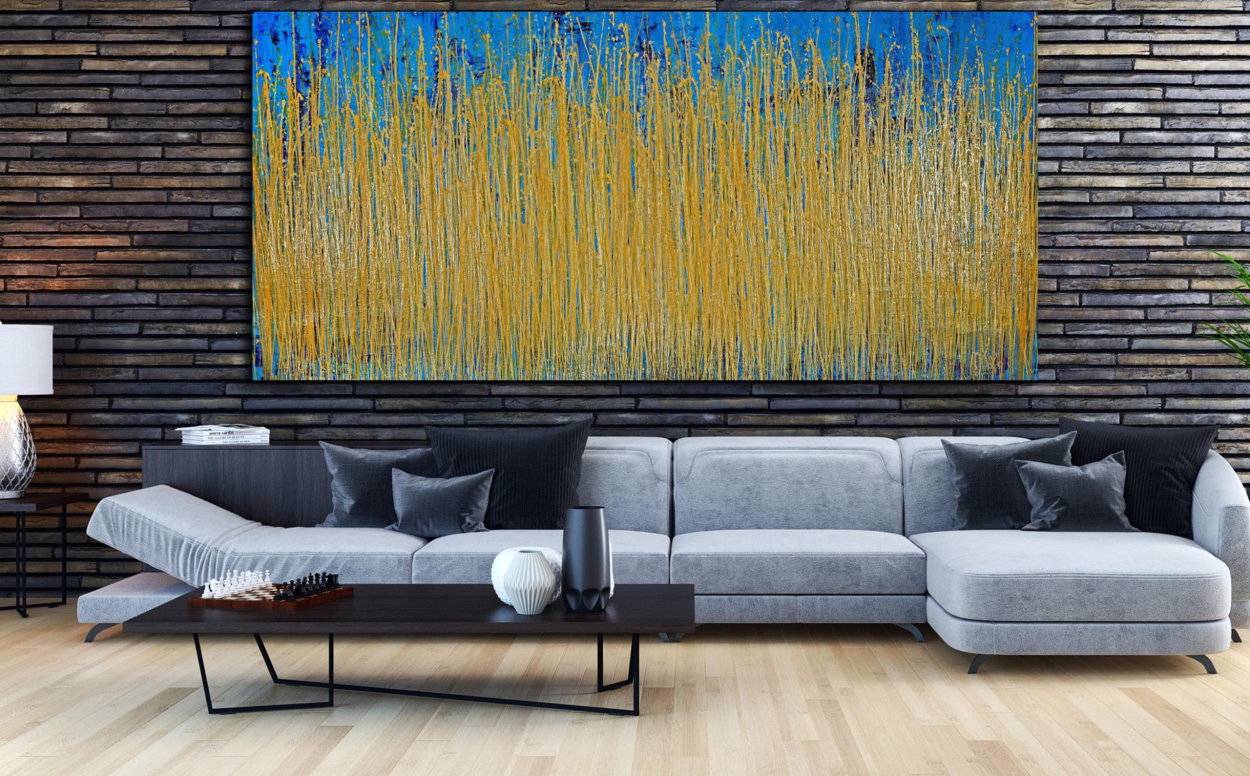SOLD / Thunder Silhouettes (Golden Spectra) 3 (2021) / ARTIST: Nestor Toro