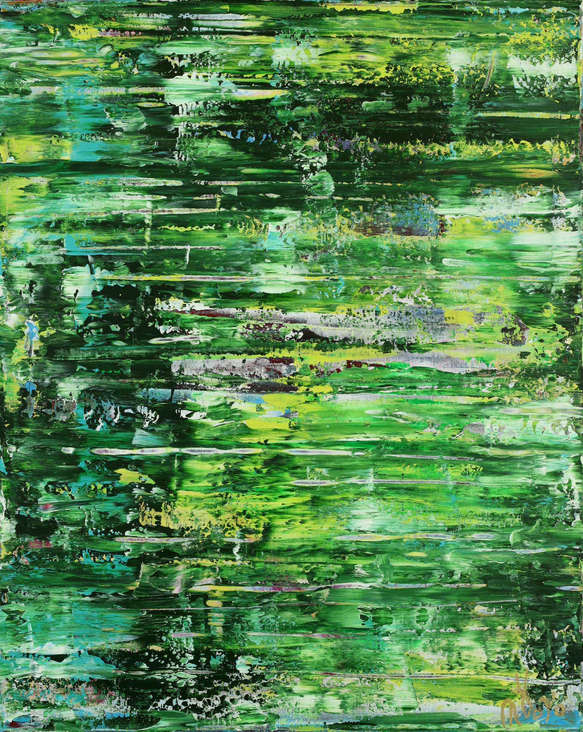 A Forest Song (Faces of Green) 5 (2022) / 24x30 inches