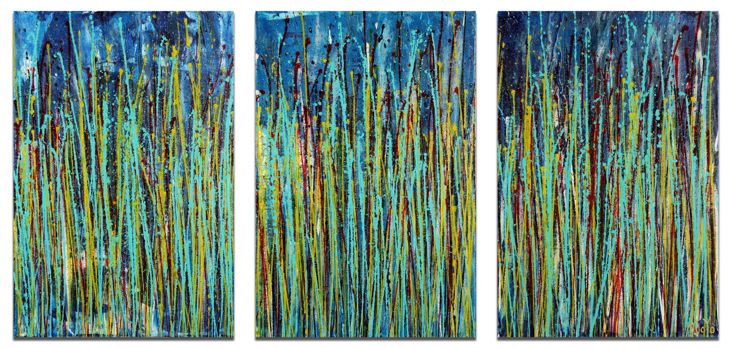 Fugitive Imagination 6 (2022) Triptych / 72x36 inches