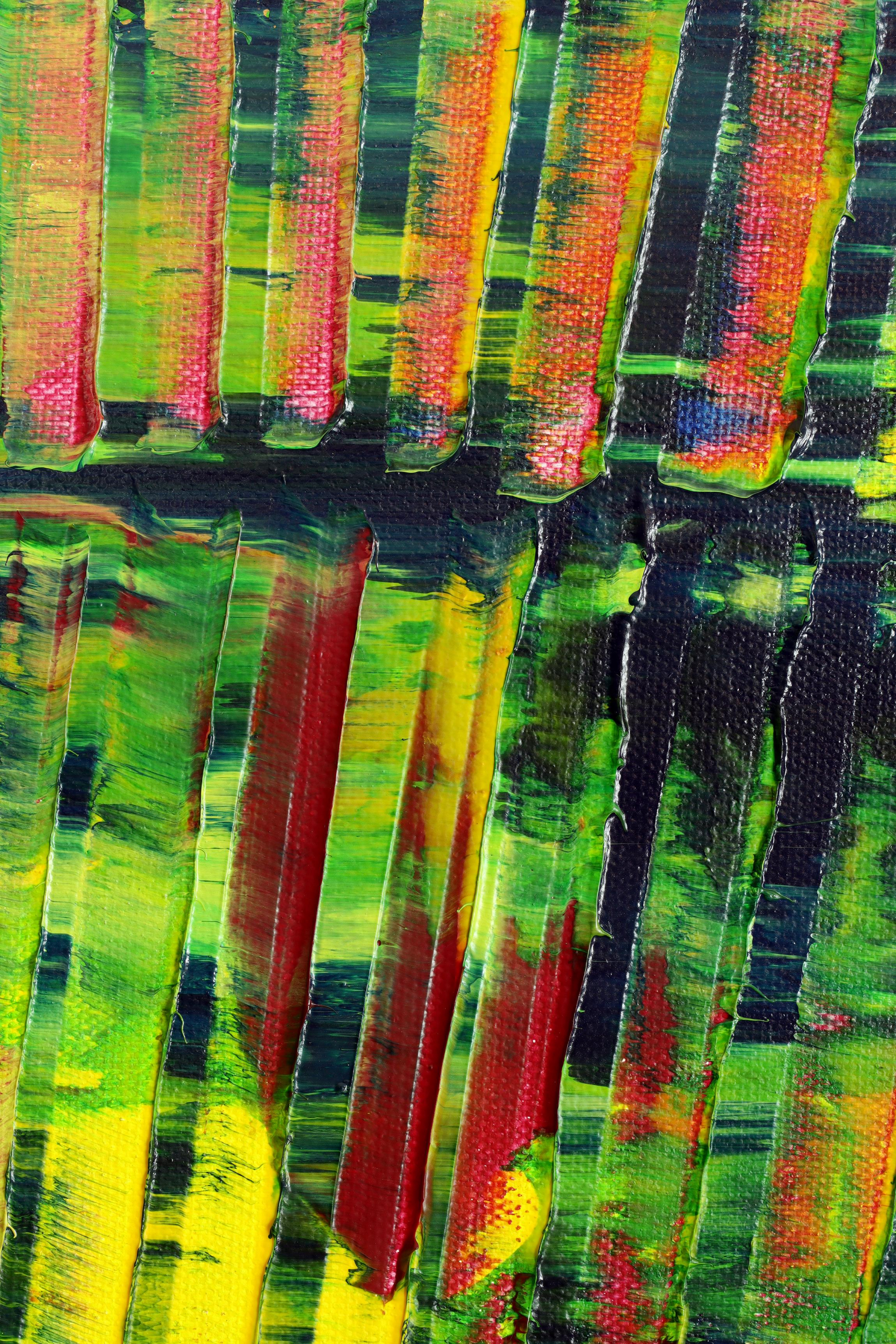 DETAIL / A Forest Song 6 (Faces of Green) (2022) / 24x36 inches