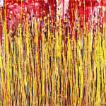 Merging garden (Color intrusion) (2022) 36 x 36 inches / Nestor Toro