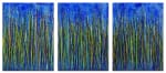 Garden In Blue Mood (2022) - Triptych / 90x40 inches / Nestor Toro