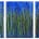 Garden In Blue Mood (2022) - Triptych / 90x40 inches / Nestor Toro