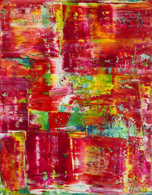 Puzzled Imagery (Red Reflections) (2022) / 24 x 30 inches