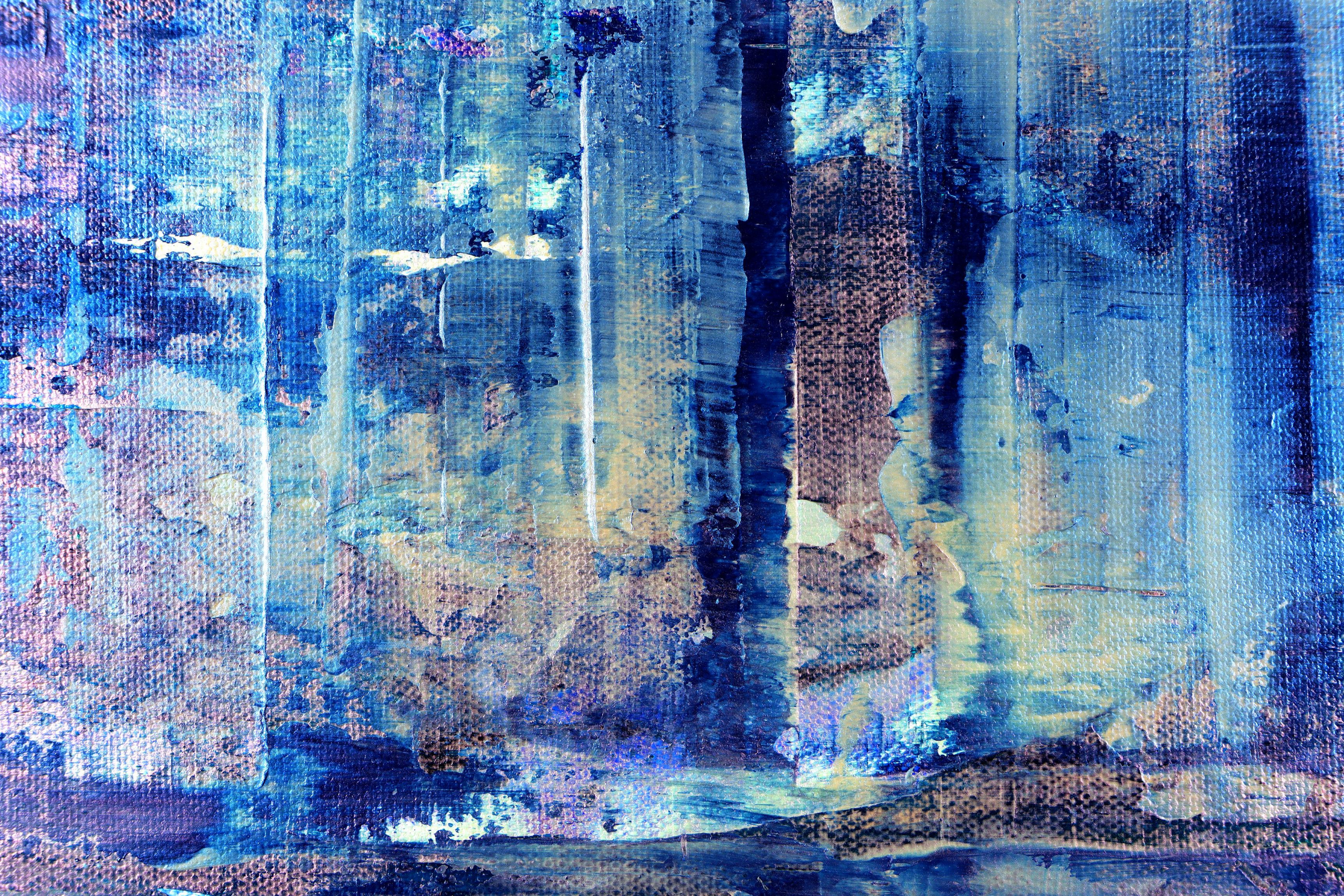 Interference Reflections (Ice) (2022) / DETAIL / 30x30 inches / Nestor Toro