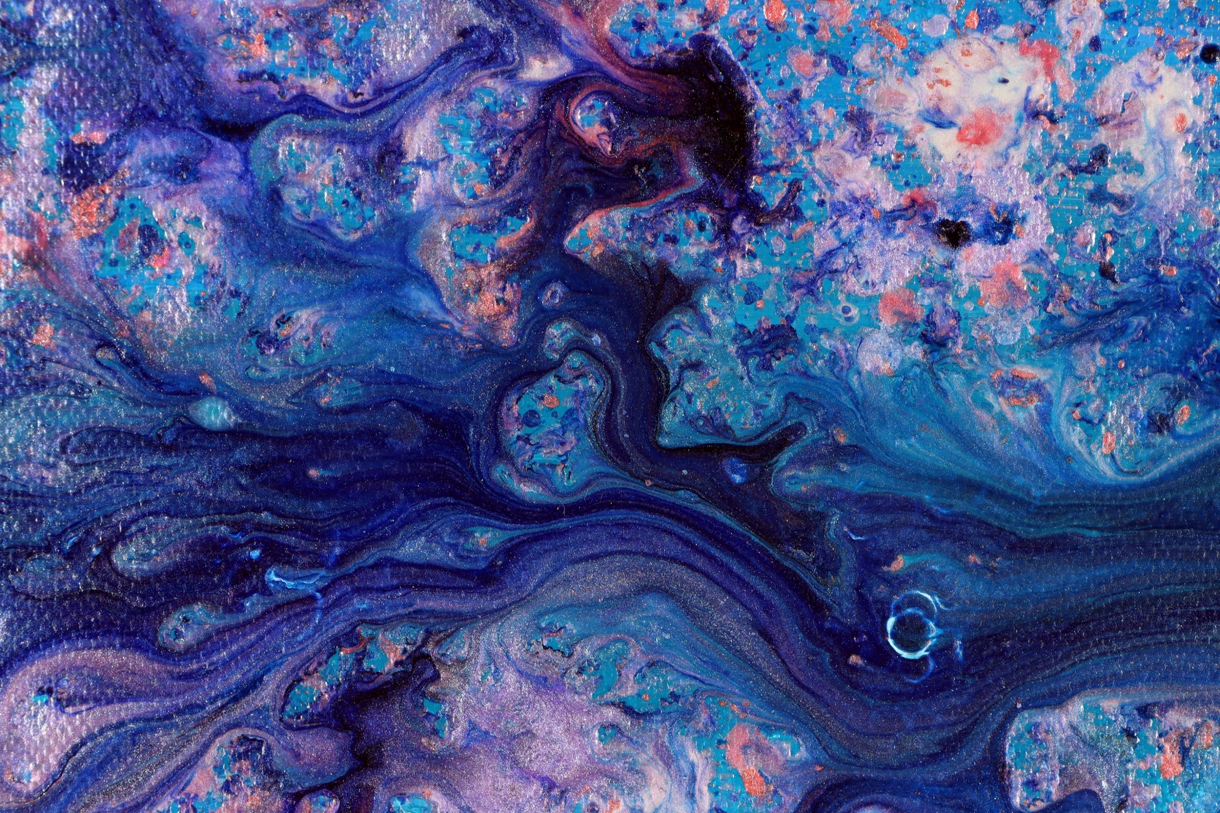 DETAIL - Torrential Purple Storm (A closer look) 4 (2023) / 36 X 48 inches