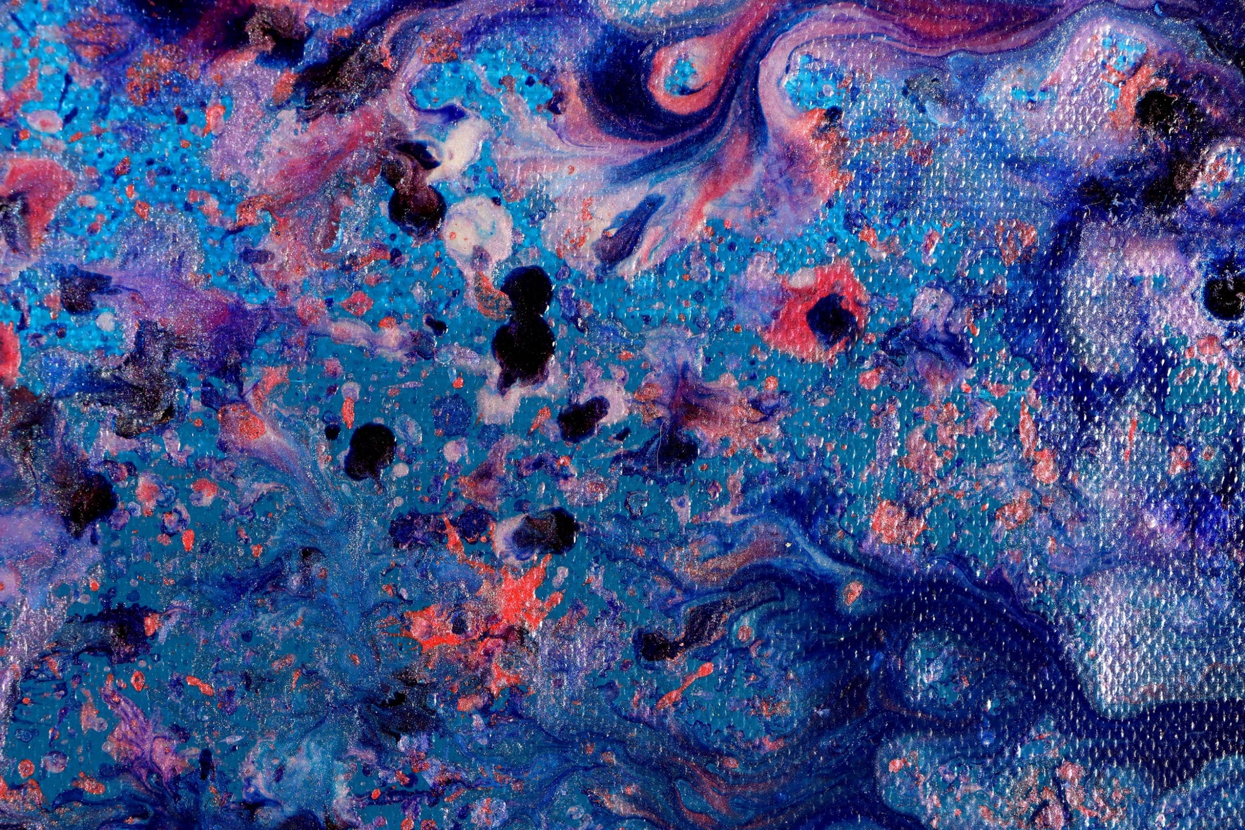 DETAIL - Torrential Purple Storm (A closer look) 4 (2023) / 36 X 48 inches